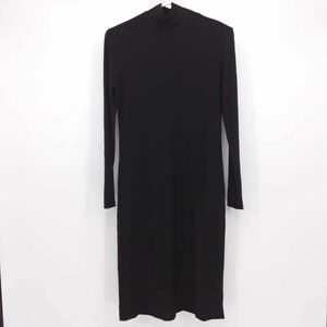 Norma Kamali Womens Sheath Dress Black Stretch Moc